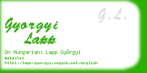 gyorgyi lapp business card